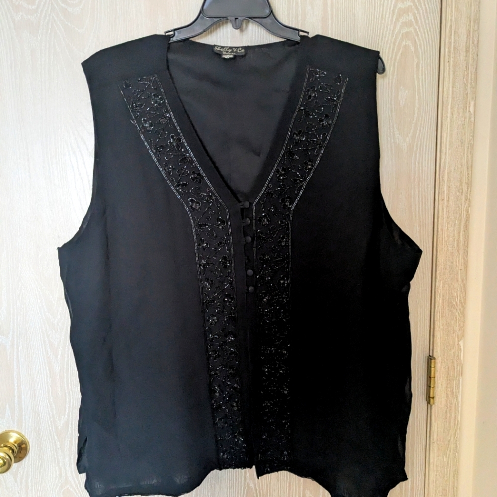 Elegant Black Sleeveless Top